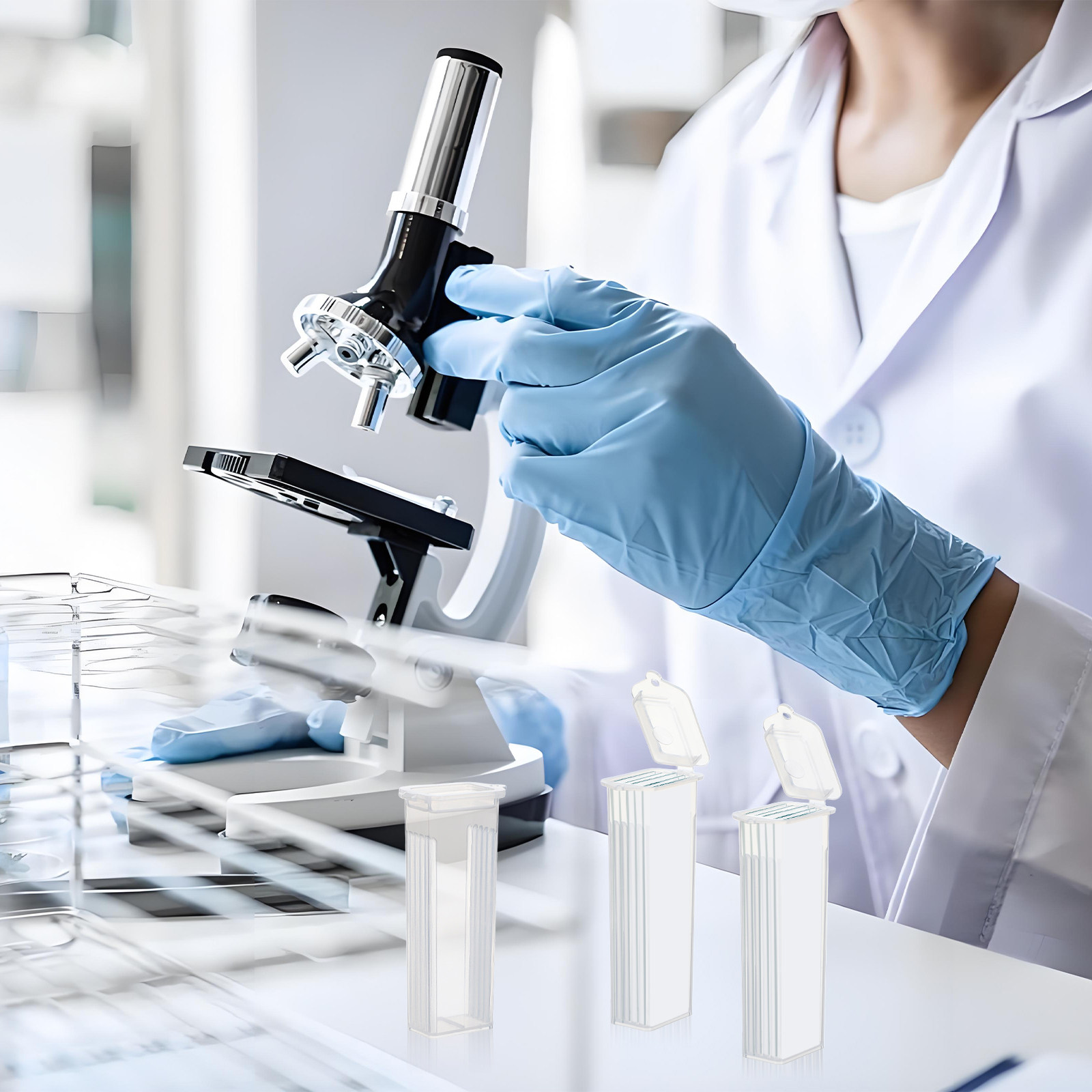50 szt. pojemników PP na szkie – Pathology Slide Storage recenzja i cena