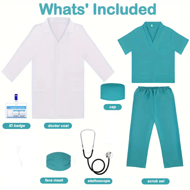 7PCS Kids Doctor Nurse Cosplay – Medical Lab Units recenzja i cena
